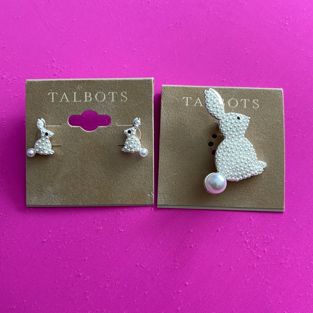 Easter set, earring and brooch
